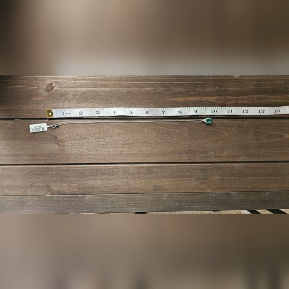 10K Gold Lab Created Emerald Necklace with Diamond Accents - Picture 5 of 6